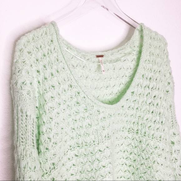 NWT Free People Crochet Oversized Sweater - Picture 3 of 7